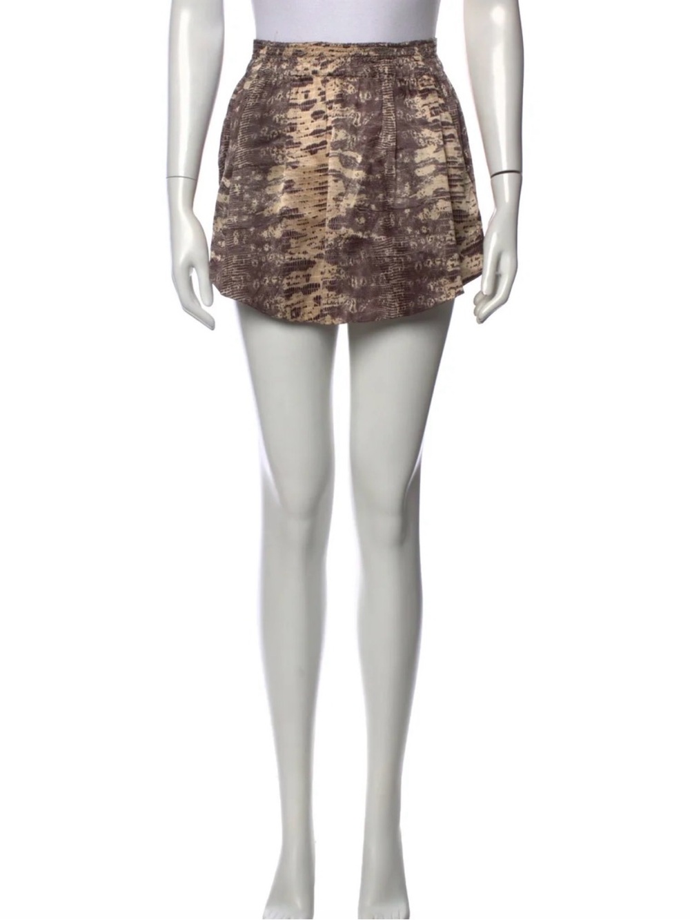 Isabel Marant 100% silk Printed Silk Mini Skirt